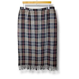 Vintage Plaid Skirt Womens Size 14 Scarf Skirt High Rise Preppy Classic Briggs